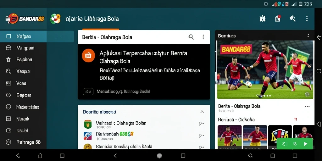 Tampilan antarmuka aplikasi BANDAR88 yang modern dan informatif.
