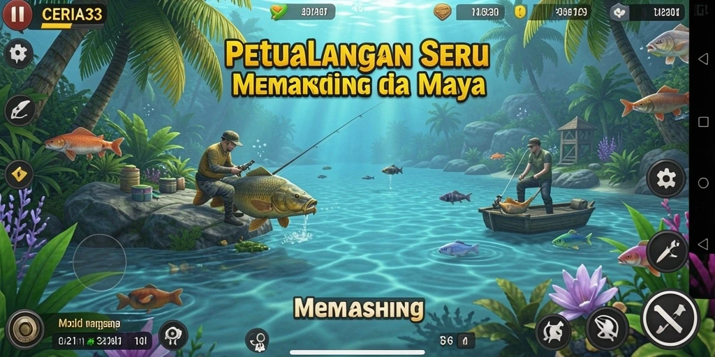 Tampilan antarmuka permainan CERIA33 yang menarik dan penuh warna.