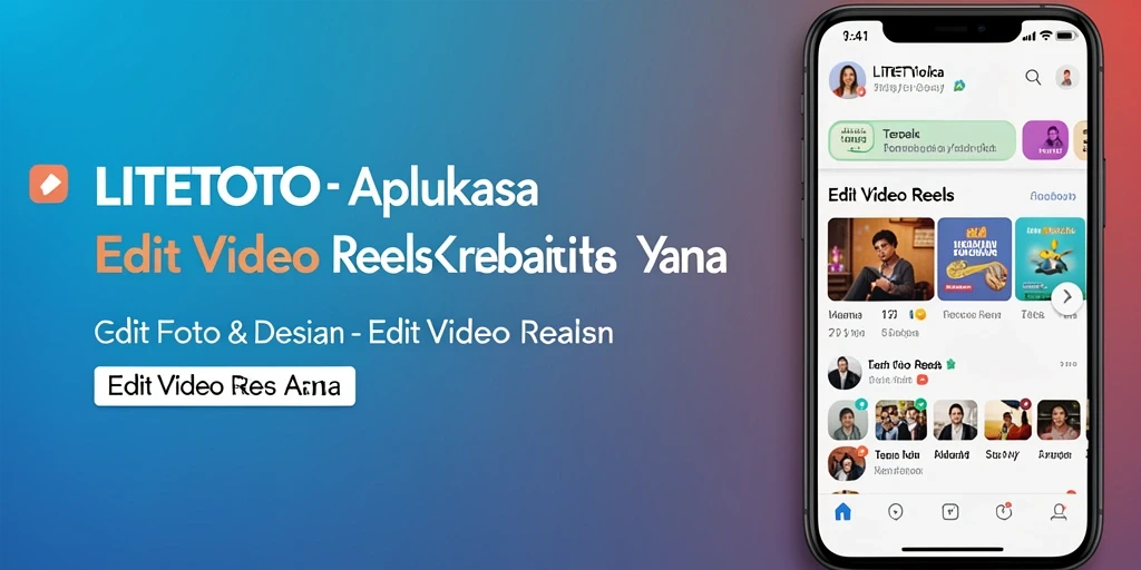 Tampilan antarmuka LITETOTO untuk editing video reels yang menarik.