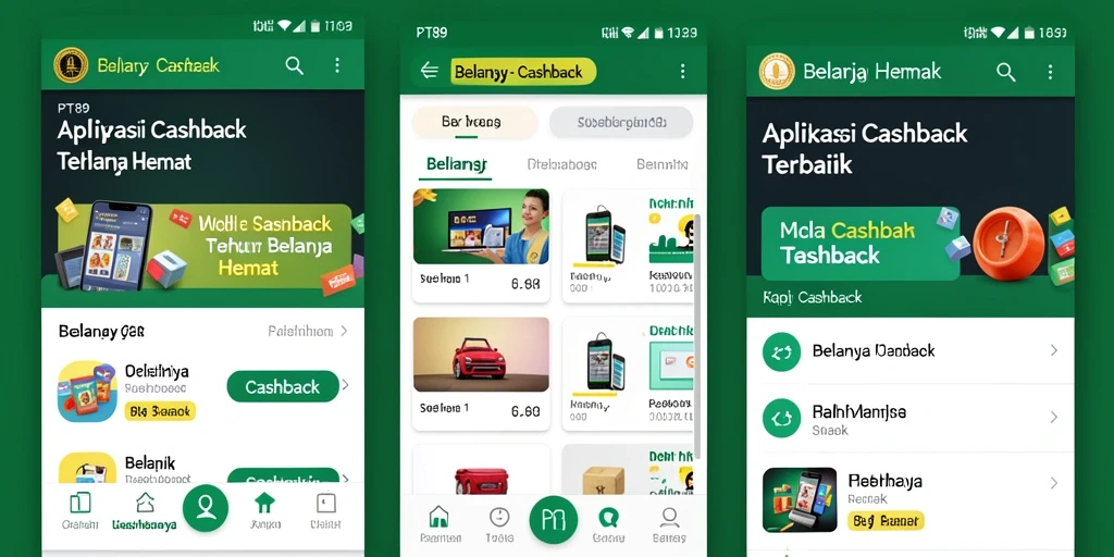 Tampilan utama PT89 menampilkan penawaran cashback yang menarik dan mudah diakses.