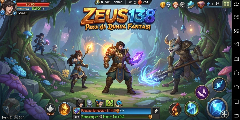 Antarmuka game ZEUS138 dengan elemen petualangan yang kaya.