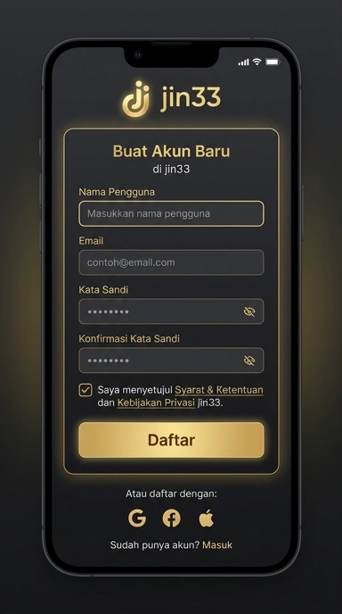 Buat Akun Baru Jin33 untuk Pengguna Android